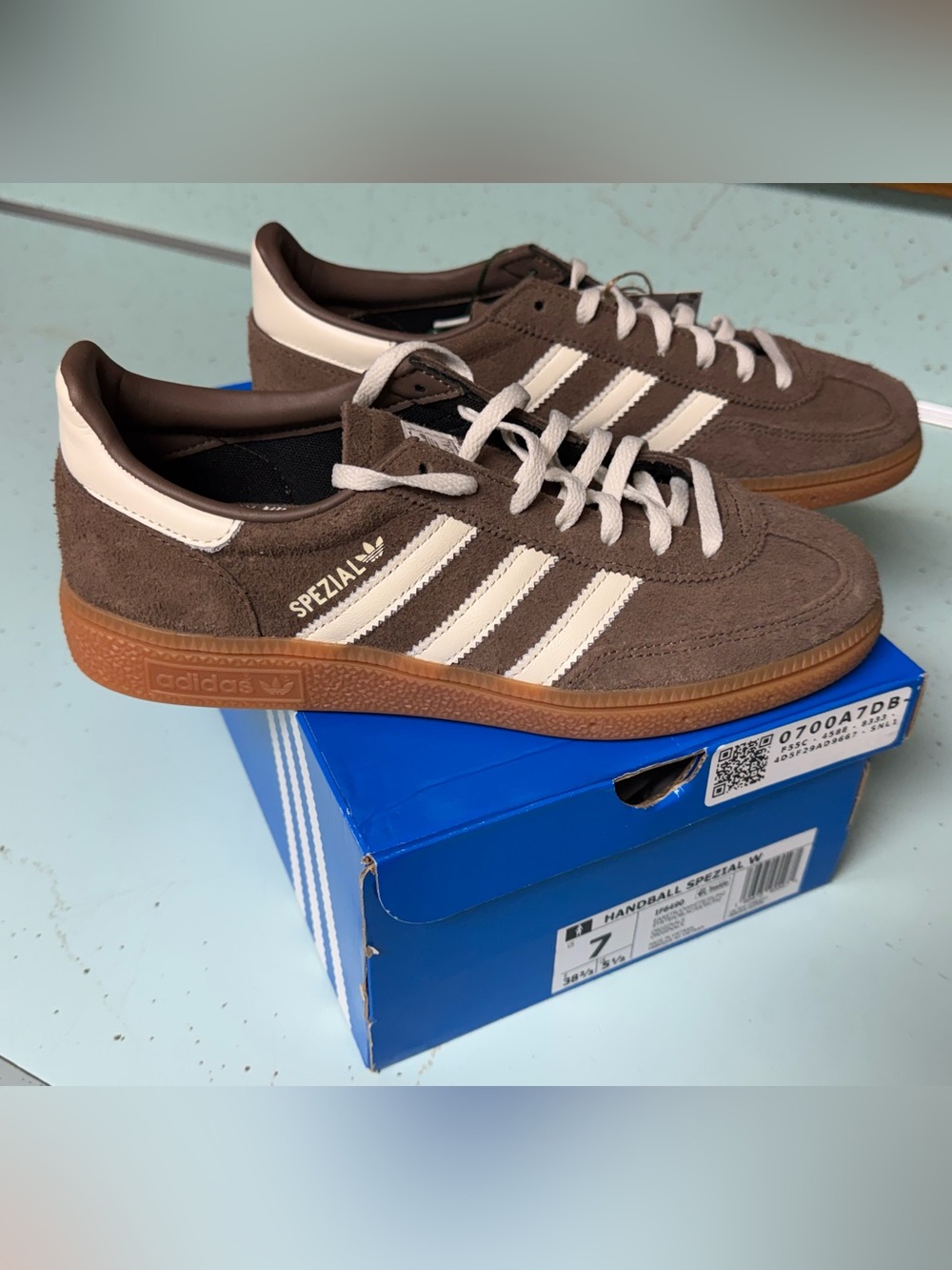 Womens adidas Handball Spezial Athletic Shoe - Earth Strata/Off White /Gum NWT